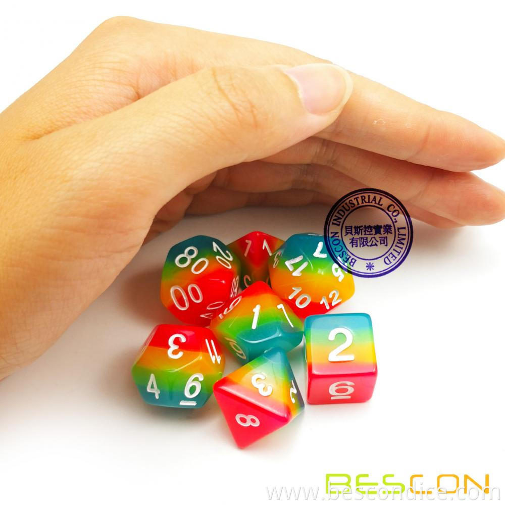 Midnight Candy Luminous Rpg Dice Set Glow In Dark 2